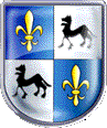 Escudo de armas del apellido Chac�n, aportaci�n del Lic.  Jhollman Chac�n R., dise�ador gr�fico, de Montevideo (Uruguay)